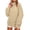 Khaki, variant on Women's Cowl Neck Sweatshirt, Long Sleeve Pullover Casual Oversized Fit Top for Everyday Wear and Lounge