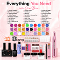 thumbnail image 4 of Morovan Acrylic Nail Kit with Drill - Glitter Acrylic Powder Monomer Liquid Set for Beginners,Gifts Set for Women, 4 of 11