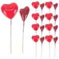 thumbnail image 1 of Shisuyan 40 Pcs Inserts de Gâteau en Forme de Cœur Mousses Rouges Décorations de Gâteau pour la Saint-Valentin, 1 of 8