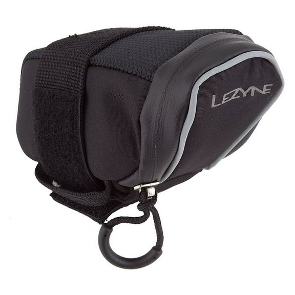 Lezyne Micro Caddy-S Road Seat Bag Black Woven Nylon Tucks Underneath Saddle