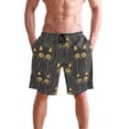 thumbnail image 4 of Dailycode Men's Quick Dry Swim Trunks Beach Shorts Casual Summer Board Shorts with Pockets, Black Cats Lines, 4 of 8