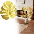 thumbnail image 2 of Valentine's Day Fake Leaf Decor,1Pcs Artificial Leaves,Tropical Monstera Leaves,Palm Tree Leaf Plant DIY Decorations,for Home Kitchen Birthday Party,Wedding Theme Party Decorations(Gold 52x28cm), 2 of 9