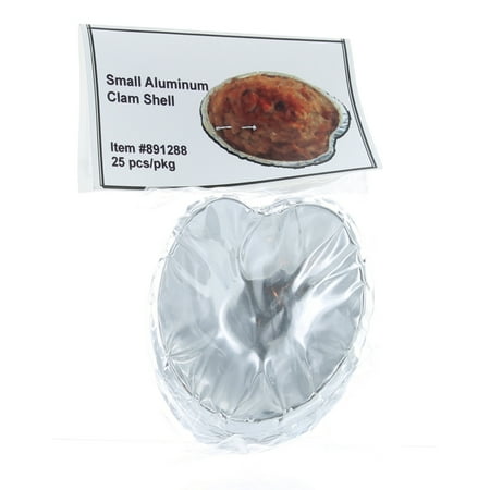 Set of 25 Small Aluminum Clam Shell Serving Appetizer Dish