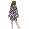 thumbnail image 4 of FORMRS Niños Bathrobe Unisex Hooded Robe Soft Plush Pajamas Sleepwear, Size 2-3T, Colorful Candies, 4 of 7