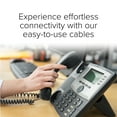 thumbnail image 6 of Durable 4 Inch Lead Handset Cord - Flat Black Telephone Cable for Clear Communication and Strength - Perfect for Home or Office - 12 FT, 6 of 6
