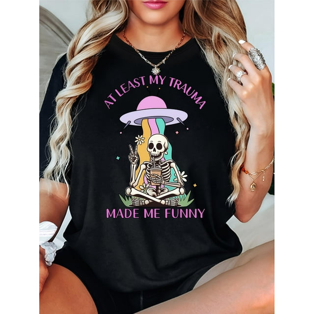Camiseta deportiva cómoda con estampado de eslogan, cuello redondo y manga corta, ropa deportiva para mujer, ideal para el tiempo libre.