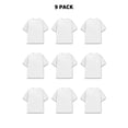 thumbnail image 3 of 9-Pack Men's 100% Cotton Crew Neck Short-Sleeve T-Shirts, 180g, 1.5% Shrinkage Rate, Bulk, 3 of 9