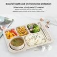 thumbnail image 6 of Dream Lifestyle 4Pcs/Set Unbreakable Divided Plate Set, 5-Compartment Wheat Straw Tray Section Plates for Toddlers Kids Children Adults, Microwave Dishwasher Safe, BPA Free, Lightweight, 6 of 7