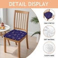 thumbnail image 2 of Blue Gold Sun Moon Pattern Seat Covers for Dining Room Chairs Set Of 4,Stretch Printed Washable Chair Seat Cover with Elastic Ties and Button,Removable Waterproof Couch Cushion Covers, 2 of 6