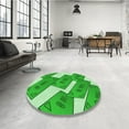 thumbnail image 3 of Ahgly Company Indoor Round Patterned Stoplight Go Green Area Rugs, 4' Round, 3 of 6