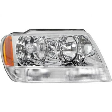 Right Passenger Side Headlight Assembly - Compatible with 1999 - 2004 Jeep Grand Cherokee 2000 2001 2002 2003