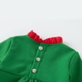 thumbnail image 5 of GYRATEDREAM Newborn Baby Girl Boy Christmas Outfit Infant Long Sleeve Bow Romper Jumpsuit Bodysuit Santa Toddler Fall Winter Clothes Green for 1-18M, 5 of 6