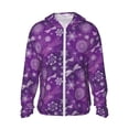 thumbnail image 2 of Lsque Purple Snowflakes UPF 50+ Lightweight Sun Protection Men's Women's Long Sleeve Shirt, Hoodie Performance -Small, 2 of 9