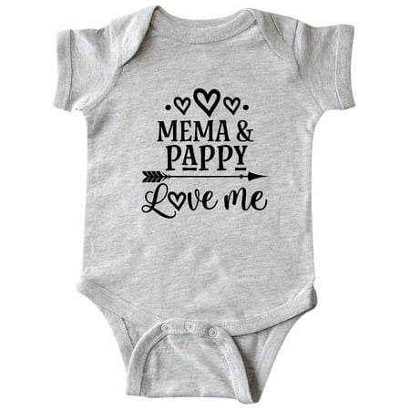 

Inktastic Mema and Pappy Love Me Gift Baby Girl Bodysuit