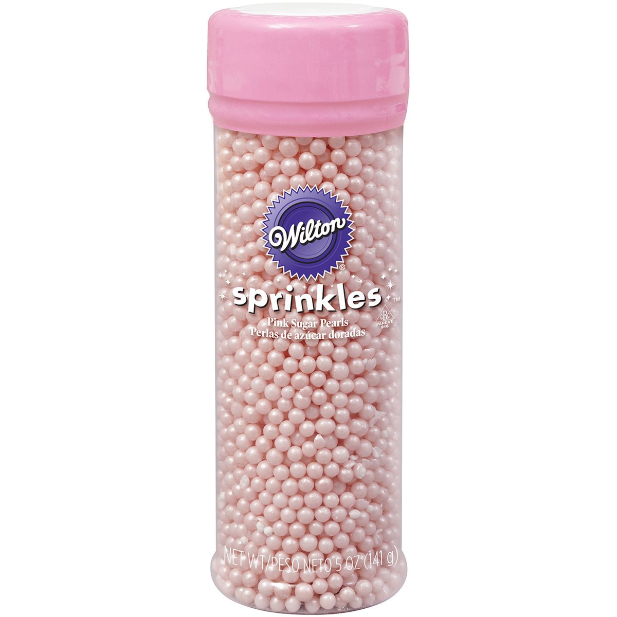 Wilton Pink Sugar Pearls, 5 oz