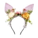 thumbnail image 5 of Diadema con orejas de conejo de Pascua, diadema con flores, accesorios para el cabello encantadores Rosa, 5 of 9