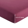 thumbnail image 2 of Marina Decoration 600 Thread Count Ultra Soft Deep Pocket Hotel Standard Solid Bedding Long Staple Percale Cotton All Season Sheet Set with Pillowcase, 2 of 7