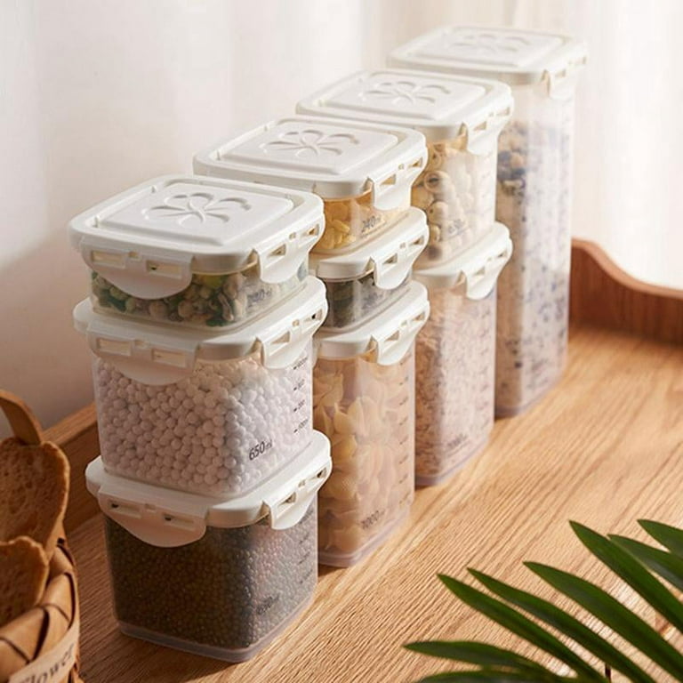 Ochine Glass Food Storage Containers with Lids - Kitchen Canisters - Candy,  Cookie, Rice and Spice Jars - Sugar or Flour Container - Big and Small
