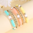 thumbnail image 4 of AEXTO Colorful Heishi Clay Bead Bracelet Set for Women Stackable Vinyl Disc Polymer Beaded Stretch Bracelets Preppy Bohemian Summer Beach Bracelets Jewelry, 4 of 12