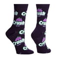 thumbnail image 3 of Crazy Socks for Women, Grape Crush Soda, Funny Colorful Prints, Medium, 3 of 6
