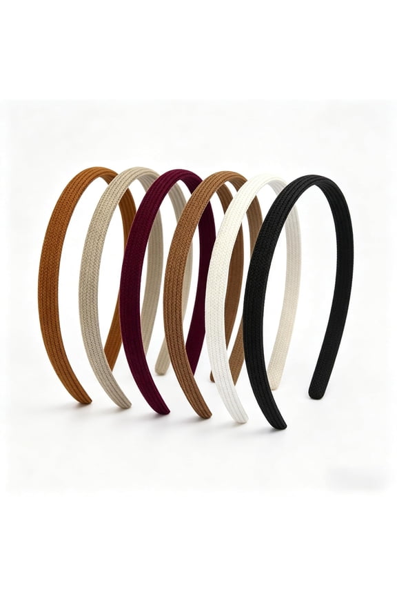 Headbands for Women 6Pack Thin Headbands, Non-Slip Pressure-Free Thin Hairband Comfortable Fabric Narrow Width Bands,Stylish Hair Accessories Designed Exclusively for Women