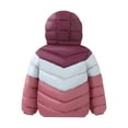 thumbnail image 2 of HILEELANG Kids Boy Winter Hodded Puffer Color-Block Jackets Coats Light Weight Outerwear Dusty Pink 7-8 Years, 2 of 5