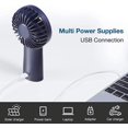 thumbnail image 1 of Mini ventilador de mano, ventilador de mano pequeño, ventilador de bolsillo portátil recargable por USB [4000 mAh, 5-20 horas de trabajo] Ventilador de escritorio con pilas -Azul, 1 of 4