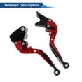 thumbnail image 5 of Short Long Brake Clutch Lever for Kawasaki VERSYS 650 2015-2023 Adjustable Motorcycle Handlebar Brake Lever Aluminum Alloy Red Handle Black End, 5 of 6