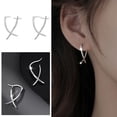 thumbnail image 1 of WILLBEST Aretes De Plata De Ley 925 Con Forma De Cuerda Para Mujer, Aretes Pequeños Con Forma De Oreja, Piercings Para Oreja, Aretes Pequeños, 1 of 5