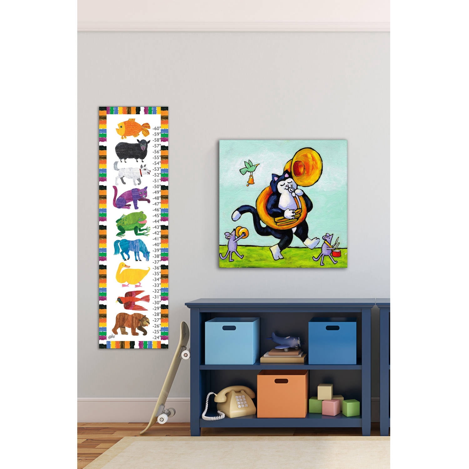 Marmont Hill "John Phillips Sousa Cat" by Janet Nelson Painting Print on Wrapped Canvas