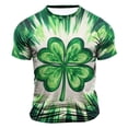 thumbnail image 3 of biudgviw Tie Dye T-Shirts for Men St Patrick's Day Print Short Sleeve Shirts Workout Athletic Casual Crewneck Loose Fit Fashion Top, 3 of 5