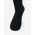 thumbnail image 6 of Hanes Unisex Plain Black Socks Pack, 6 Pairs, Crew S, 6 of 7