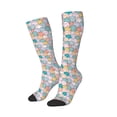 thumbnail image 2 of Fotbe Colorful Cute Pig print Women's Men's Novelty Crew Socks Cotton Socks Knee High Socks for Walking,Running,Nurses,Pregnancy, 2 of 9