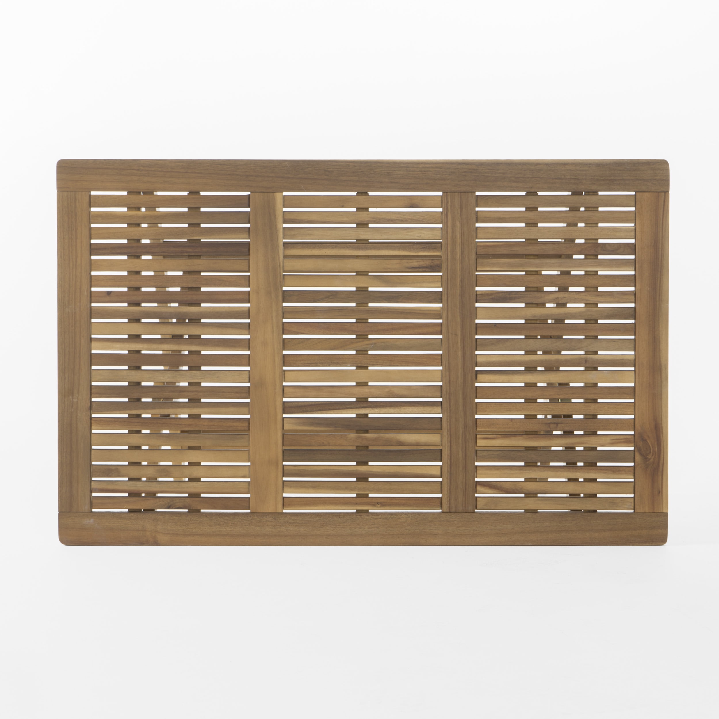 Outdoor Foldable Dining Table 43.5 Inch, Portable Acacia Wood Leisure Table for Patio Garden, Natural