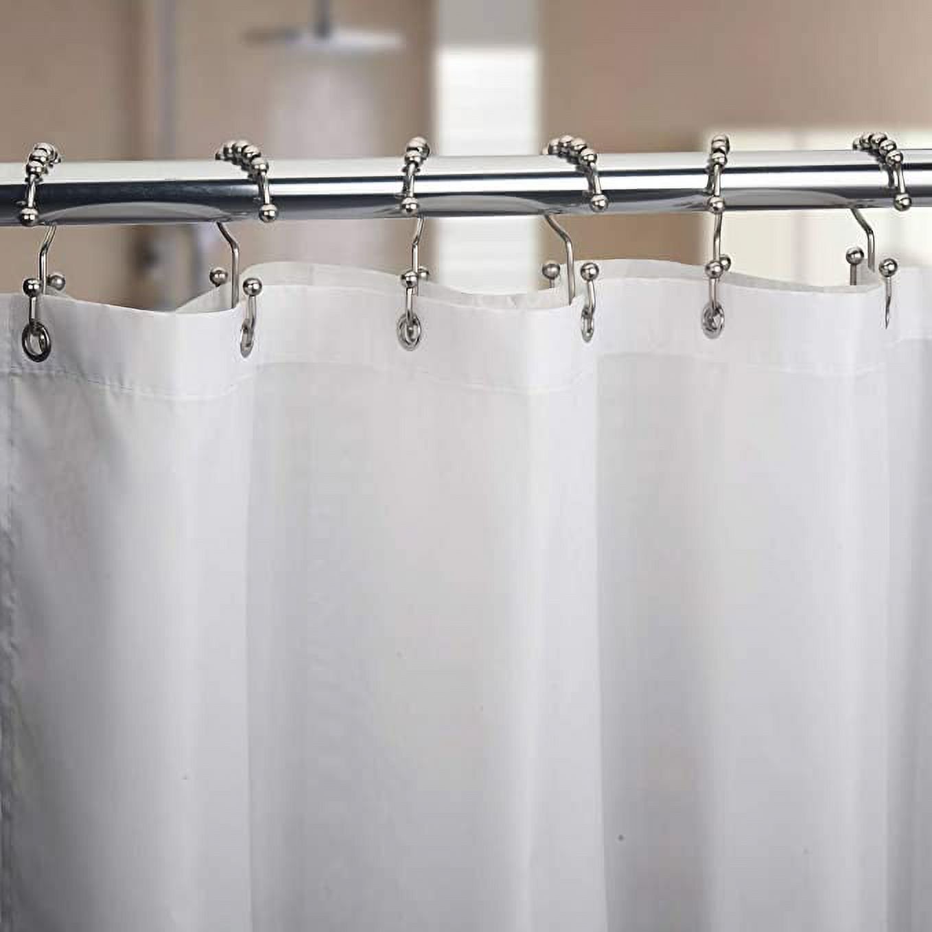 Lot De 50 Anneaux/Rideaux De Douche à Glissière - Crochets En Métal Argenté, Pour Salle De Bain, Salon, Sans Outils