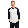 thumbnail image 1 of DESCATALOGADO Sport-Tek PosiCharge Camiseta de béisbol M Blanco/Negro deporte-tek ST205, 1 of 1