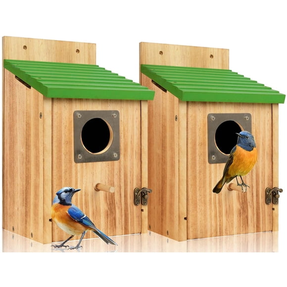 Bird House Fitraho, cedro, pájaro azul, pinzones, golondrinas, 2 unidades
