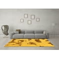 thumbnail image 3 of Ahgly Company Machine Washable Indoor Rectangle Abstract Yellow Modern Area Rugs, 2' x 4', 3 of 4