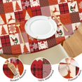 thumbnail image 4 of Red Christmas Patchwork Pattern Round Fitted Tablecloth with Elastic Edge,Dining Table Cover Waterproof,Outdoor Round Tablecloth for Camping,Dining,Indoor and Outdoor, 4 of 7