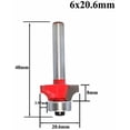 thumbnail image 4 of Herklotzn 5-Piece 6mm Shank Carbide Woodworking Router Bit Set - Round Corner Milling Tools with Bearing for Edge Trimming, Grooving & Carving, Red and Silver Finish, Precision Balanced +/- .003 Inch, 4 of 6