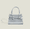 L0210DMM15Silver, variant on Women's Silver Metallic Mini Tote Bag Cute Bow Top Handle Satchel Purse Trendy Crossbody Handbag for Party, Dating & Daily Use