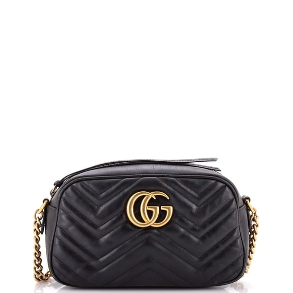 Pre-Owned GG Marmont Shoulder Bag Matelasse Leather Small By Rebag
