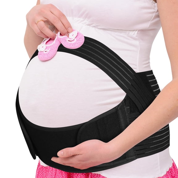 regnancy Belly Band Maternity Belt Abdominal Binder Maternity Belt, Elastic Pregnancy Support Belt Adjustable Pregnancy Belly Band Pelvic Girdle Belt for Pregnancy Support(Black)