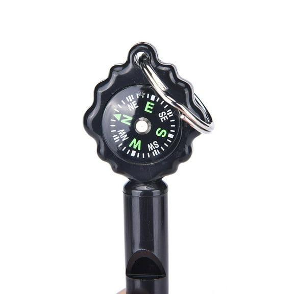 Camping Survival Whistle Compass Thermometer LED Flashlight