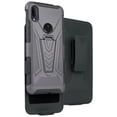 thumbnail image 1 of Case with Clip for Jitterbug Smart3 Phone, Nakedcellphone [Gray] Rugged Hybrid Cover [with Kickstand] and [Rotating] Belt Hip Holster for Jitterbug Smart 3 (2021) for Seniors (aka Lively Smart), 1 of 7