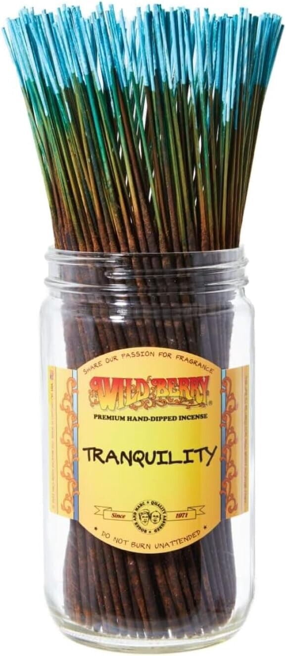 Wildberry Incense 11" Tranquility 100 Stick Pack, Jar Not Included