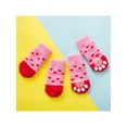 thumbnail image 2 of 4pcs/Pack Plush & Cute Patterned Pet Socks With Anti-Slip Sole, 2 of 4