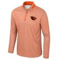 thumbnail image 2 of Men's Colosseum Orange Oregon State Beavers Striped Quarter-Zip Top, 2 of 3
