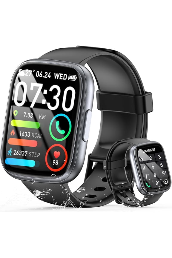 Smart Watch for Men Women (Answer/Make Calls),1.95" Touchscreen Fitness Tracker with 110+ Sport Modes,Heart Rate/Sleep Monitor/Pedometer Fitness Watch,IP68 Waterproof Activity Tracker for Android iOS