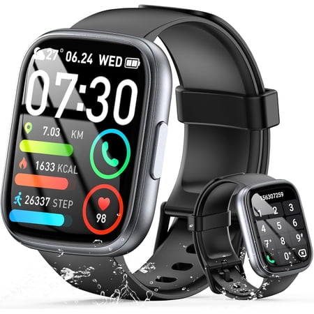 Smart Watch for Men Women (Answer/Make Calls),1.95" Touchscreen Fitness Tracker with 110+ Sport Modes,Heart Rate/Sleep Monitor/Pedometer Fitness Watch,IP68 Waterproof Activity Tracker for Android iOS